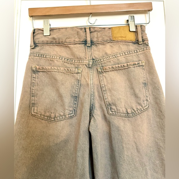 Zara Girls Pink over dyed wide leg jeans - Picture 4 of 6